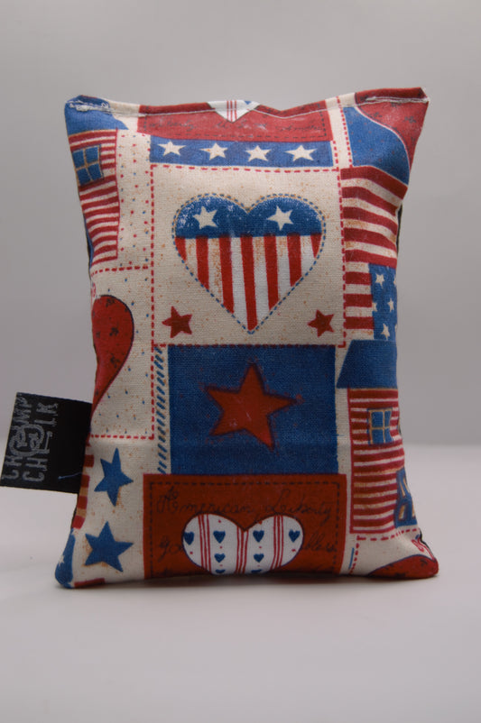 American Flag and Hearts Chalk Bag
