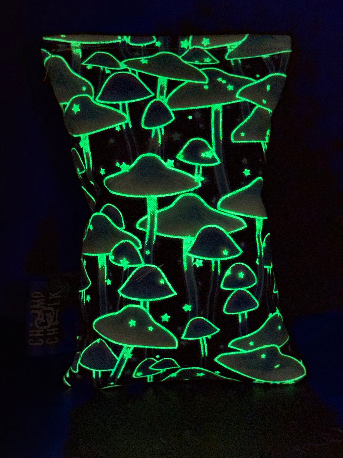 Glow in the Dark Mushroom Chalk Bag