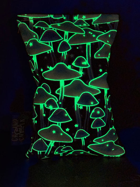 Glow in the Dark Mushroom Chalk Bag