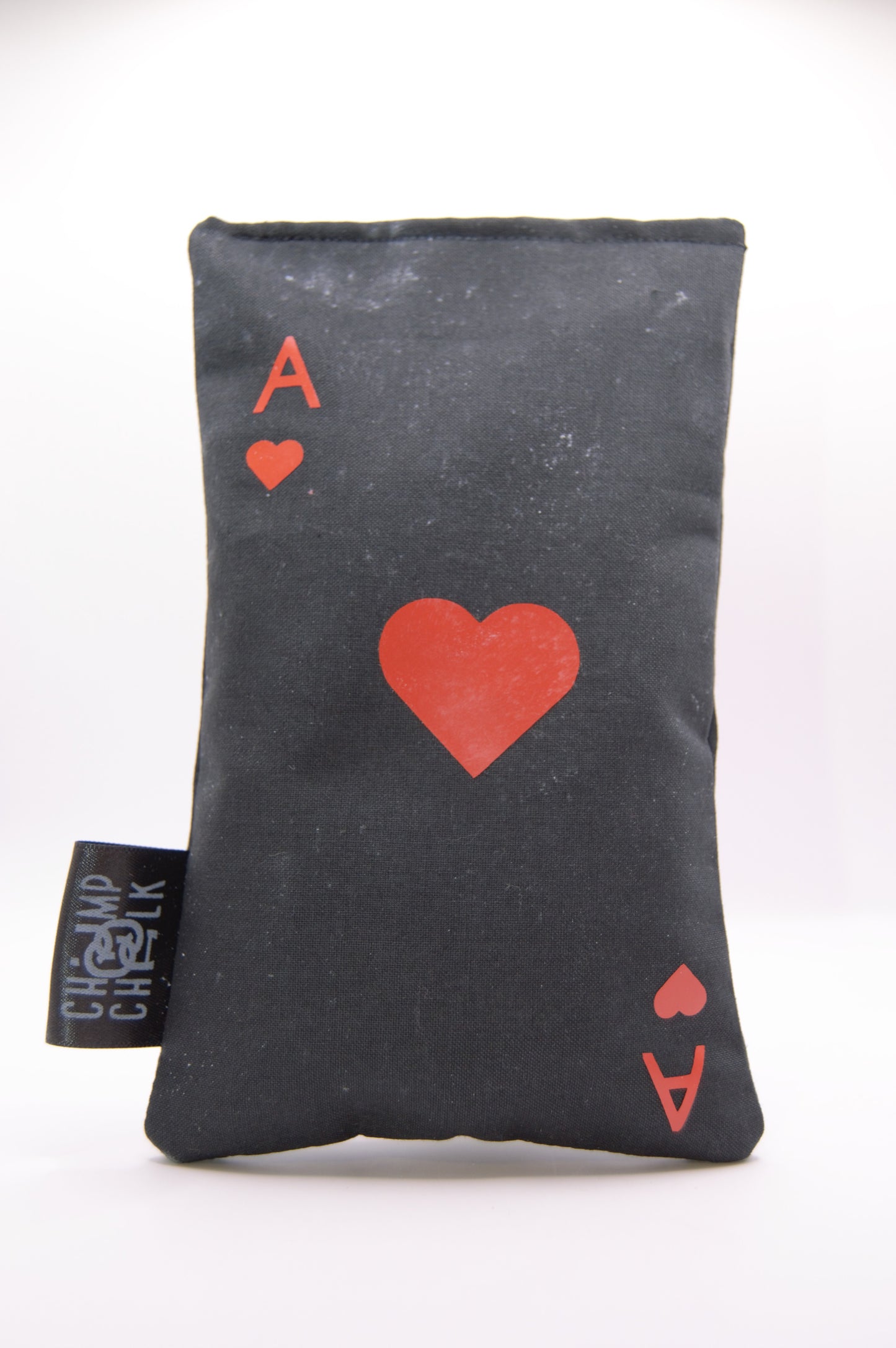 Ace of Hearts Chalk Bag- Black Background